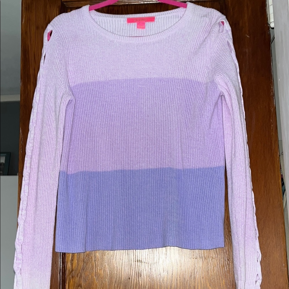 Lilly Pulitzer Purple Ombre Crew Neck Sweater